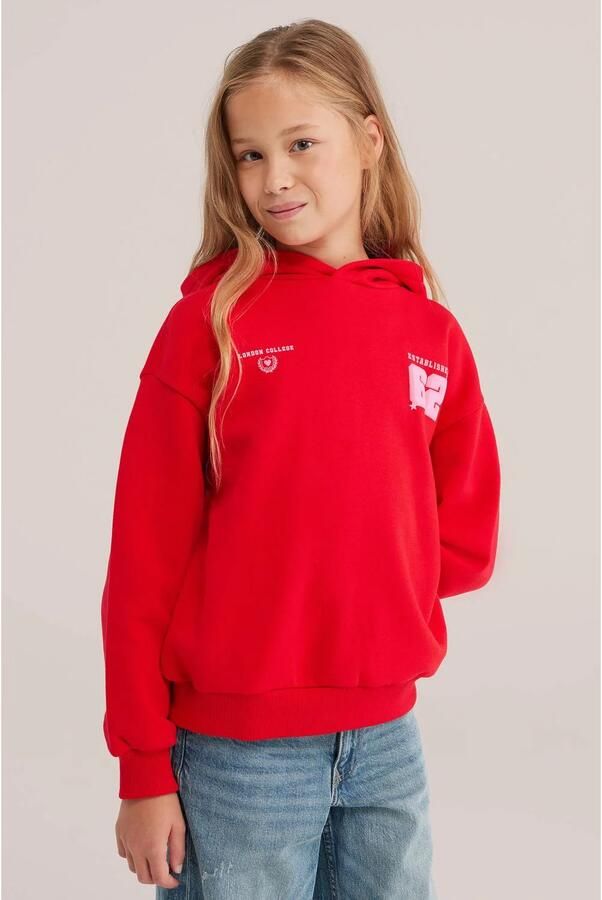 WE Fashion sweater met backprint rood Backprint