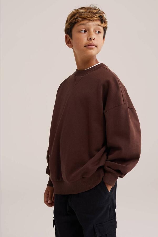 WE Fashion sweater met backprint roodbruin - Foto 2