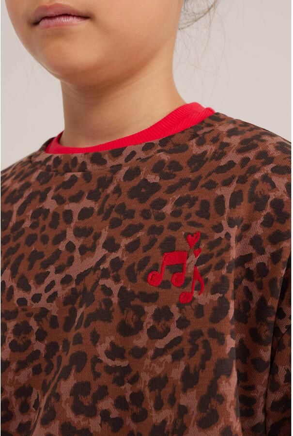 WE Fashion sweater met panterprint bruin - Foto 2