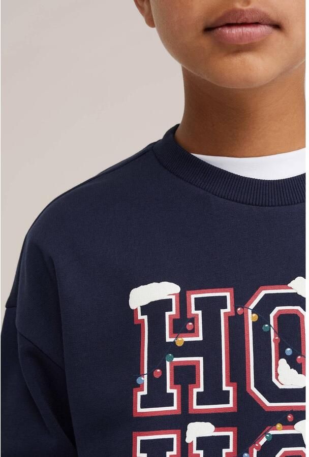 WE Fashion sweater met print donkerblauw Printopdruk - Foto 2