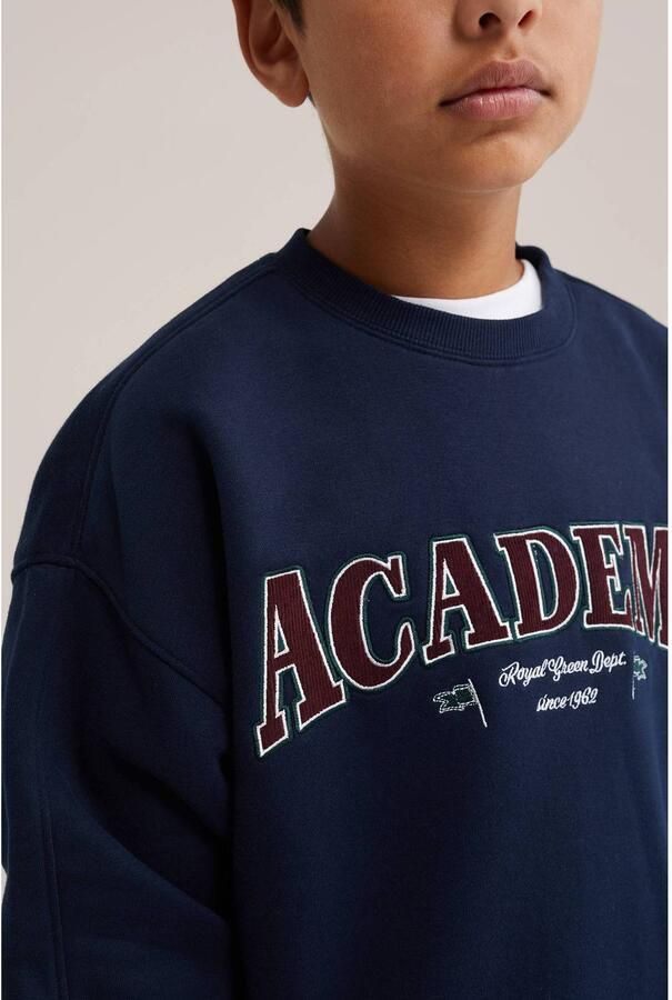 WE Fashion sweater met tekst donkerblauw Tekst - Foto 2