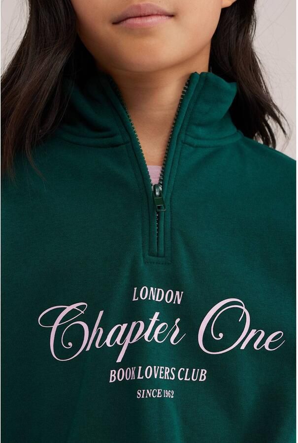 WE Fashion sweater met tekst groen Tekst - Foto 2