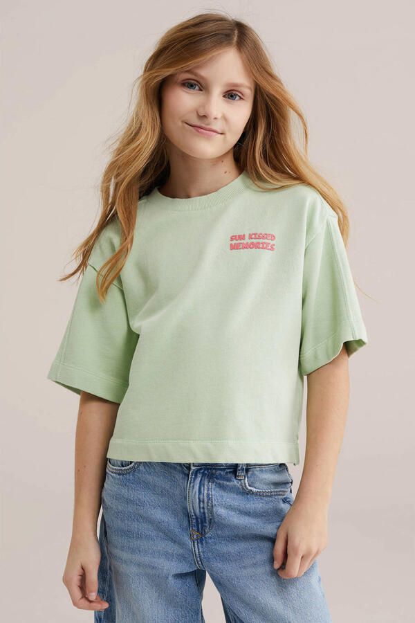 WE Fashion sweater mintgroen