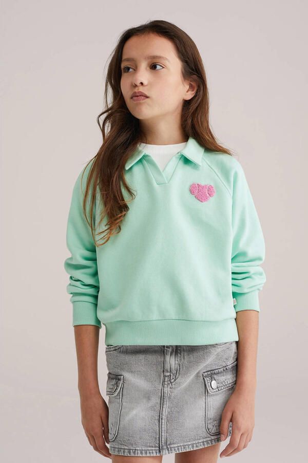 WE Fashion sweater mintgroen