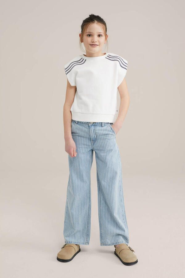 WE Fashion sweater wit met embroidery - Foto 3