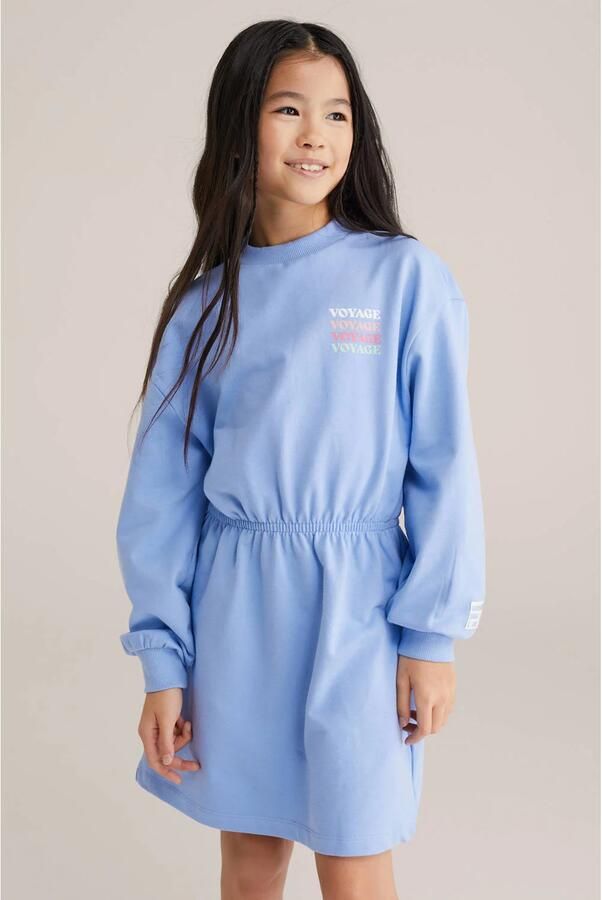 WE Fashion sweatjurk lichtblauw