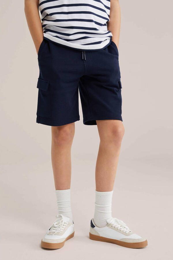 WE Fashion sweatshort donkerblauw