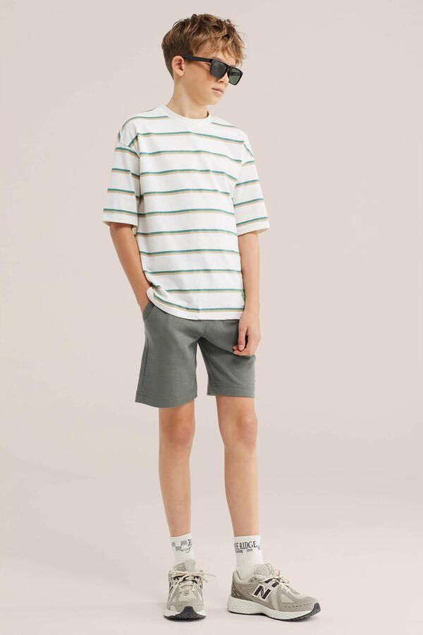 WE Fashion sweatshort grijsgroen - Foto 2