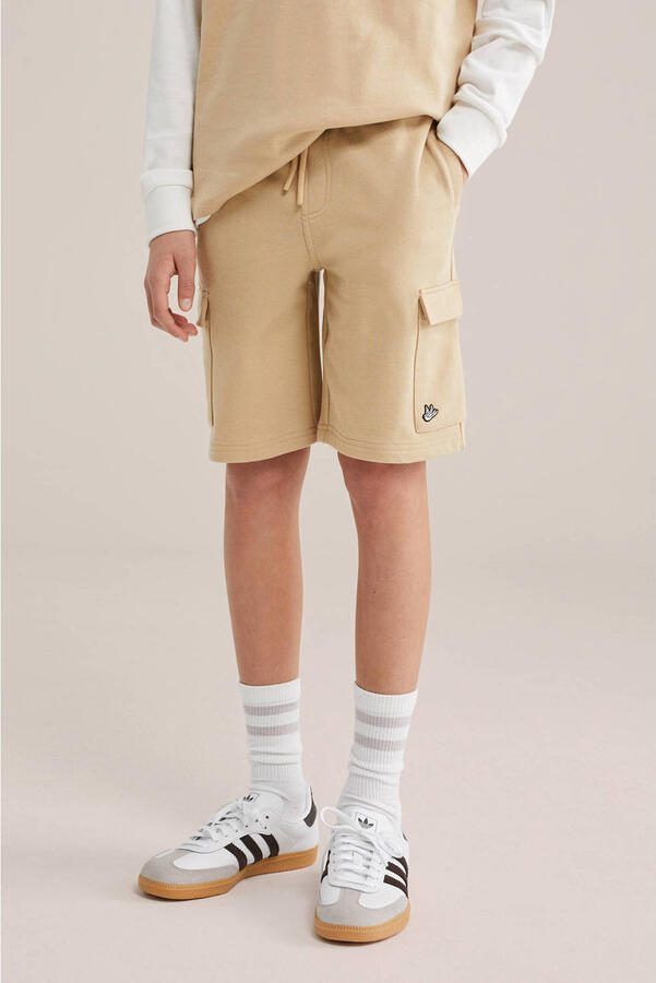 WE Fashion sweatshort zand