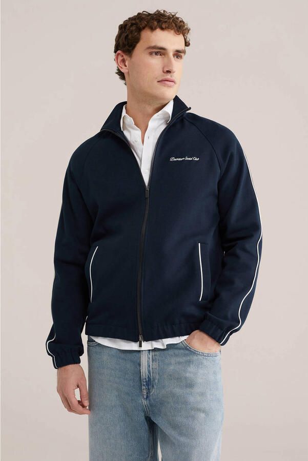 WE Fashion sweatvest donkerblauw
