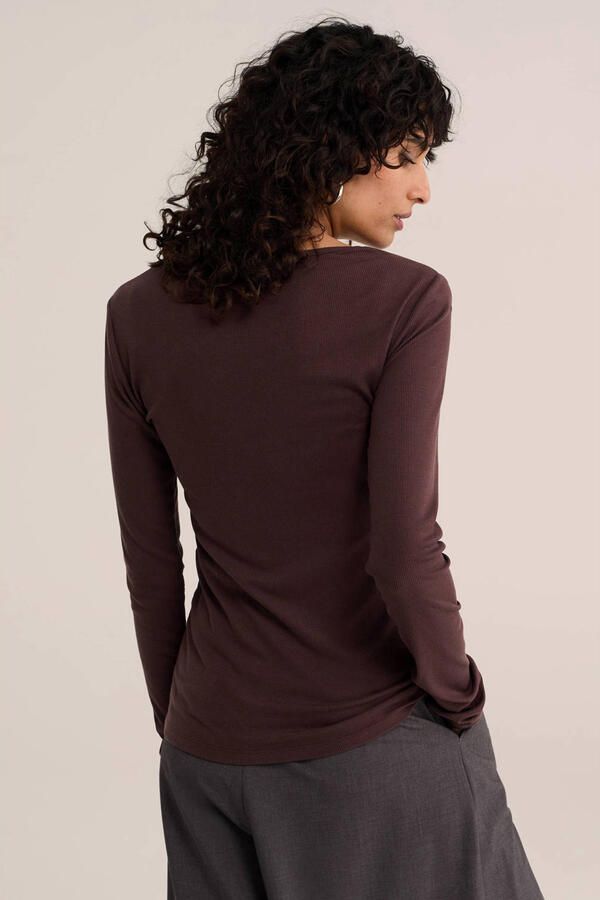 WE Fashion WE STUDIO T-shirt bruin - Foto 2