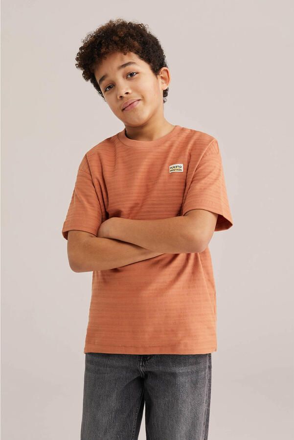 WE Fashion T-shirt donker oranje