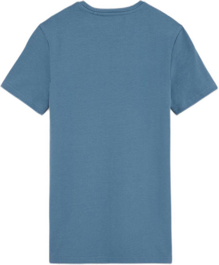 WE Fashion T-shirt Blauw Jongens Stretchkatoen Ronde hals Effen 170 176 - Foto 2