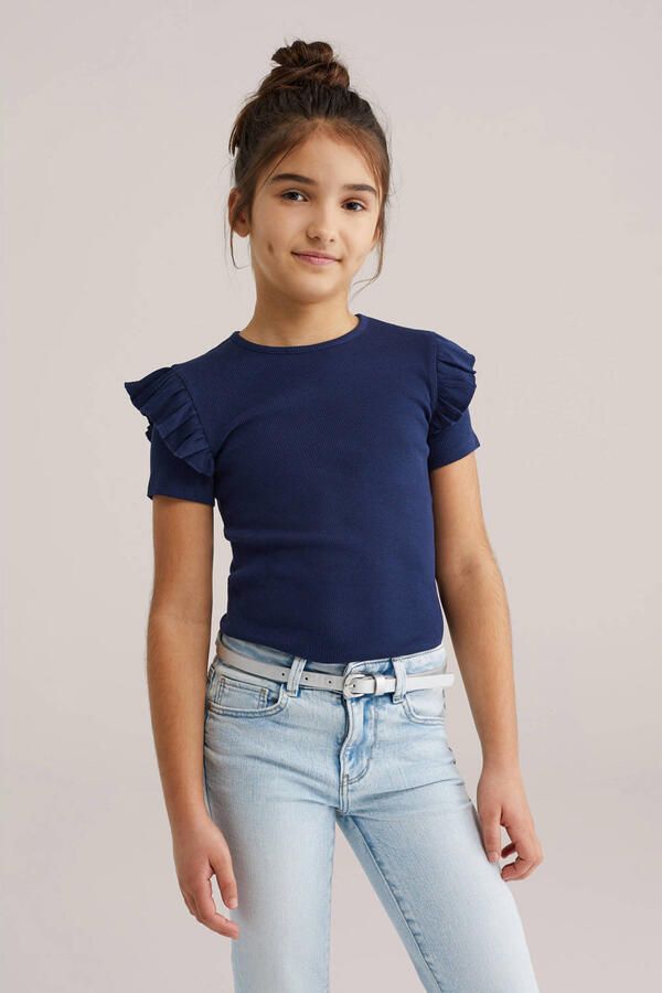 WE Fashion T-shirt donkerblauw