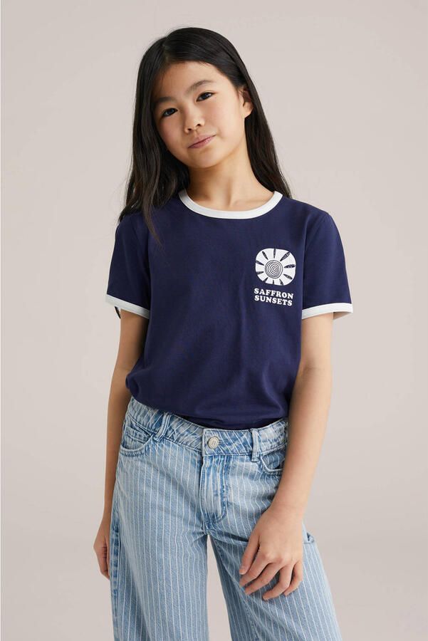 WE Fashion T-shirt donkerblauw