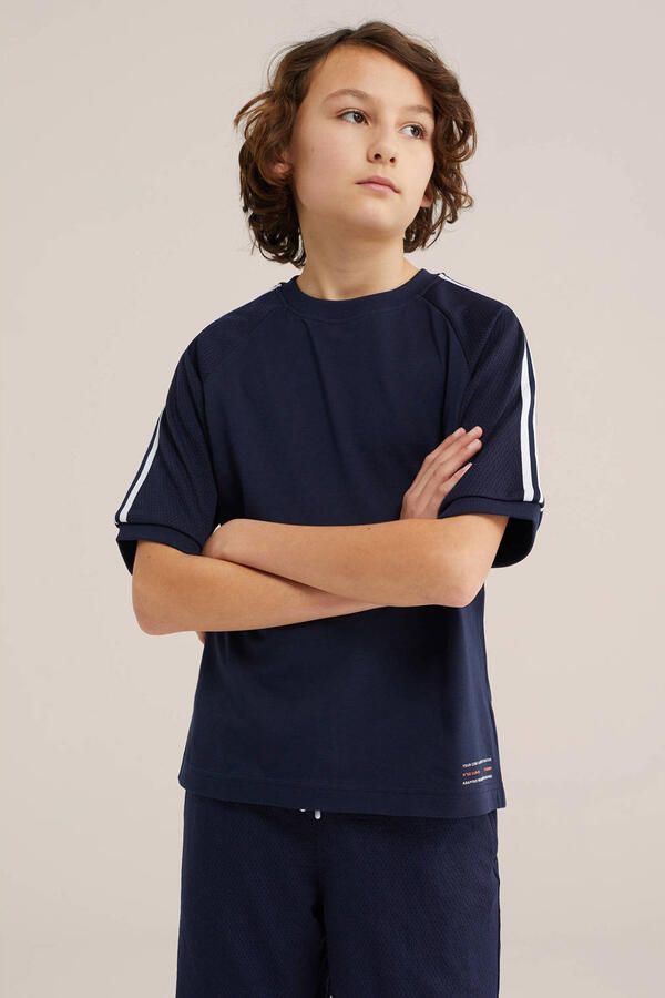 WE Fashion T-shirt donkerblauw