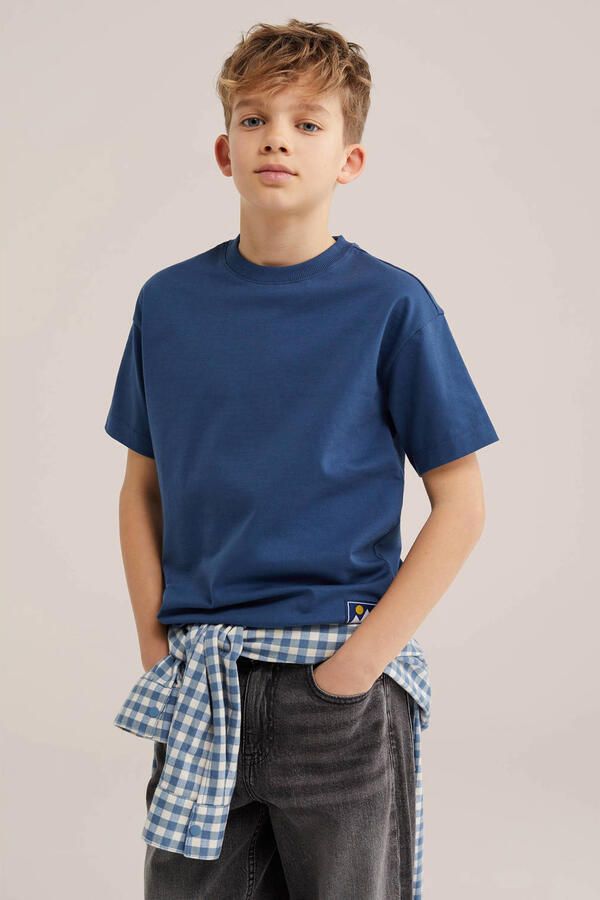 WE Fashion T-shirt donkerblauw