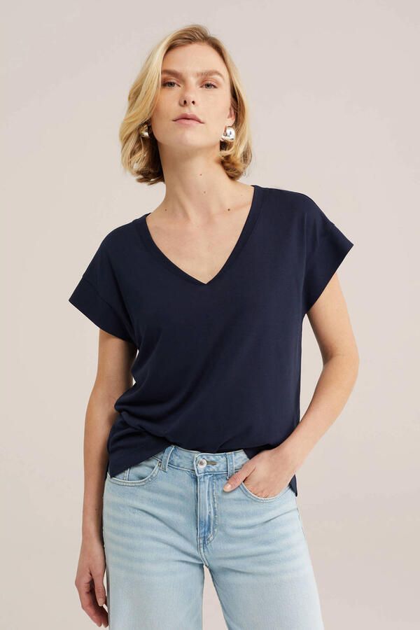 WE Fashion T-shirt donkerblauw