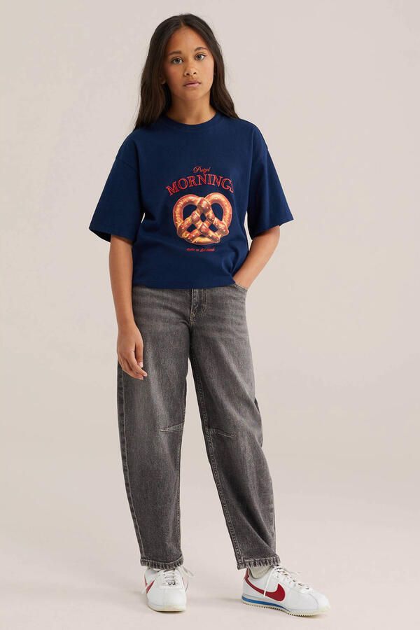 WE Fashion T-shirt met print donkerblauw - Foto 3