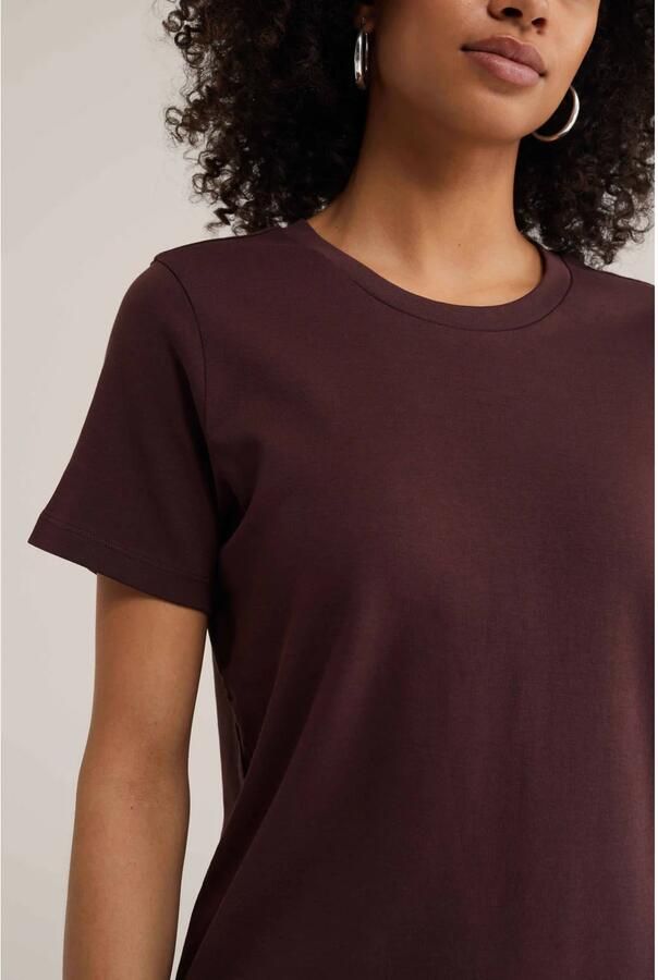 WE Fashion T-shirt donkerrood - Foto 2