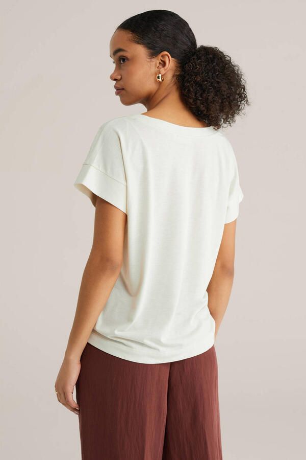 WE Fashion T-shirt ecru - Foto 3