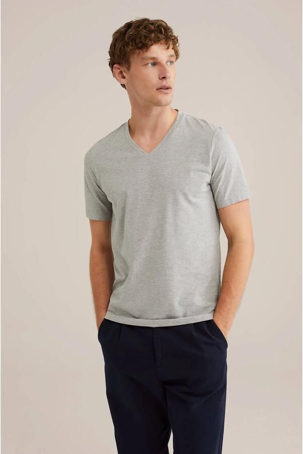 WE Fashion regular T-shirt grijs