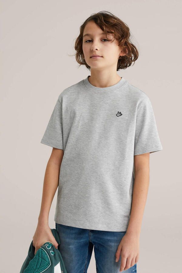 WE Fashion T-shirt grijs melange