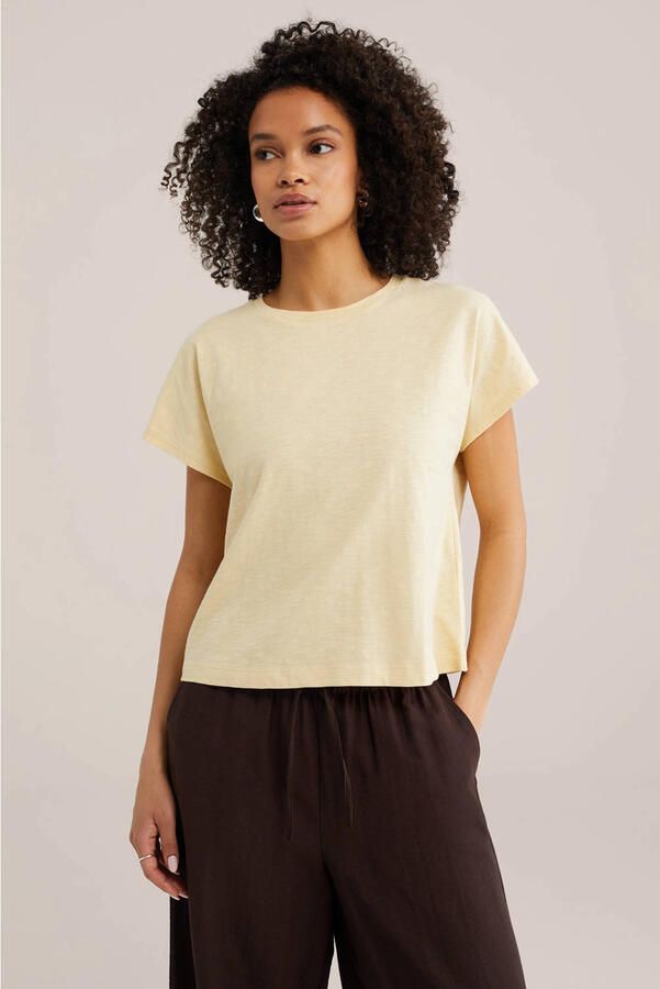 WE Fashion T-shirt lichtgeel