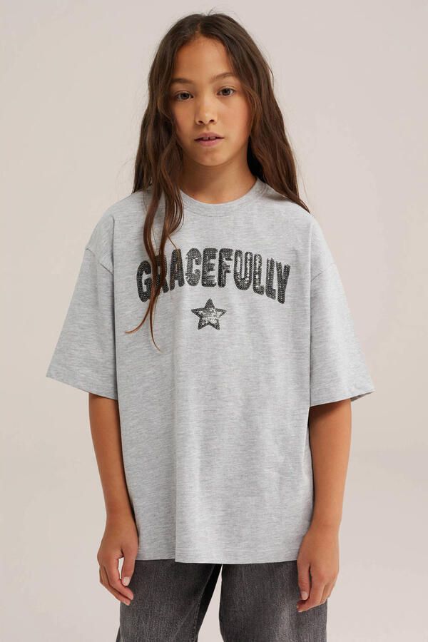 WE Fashion T-shirt lichtgrijs