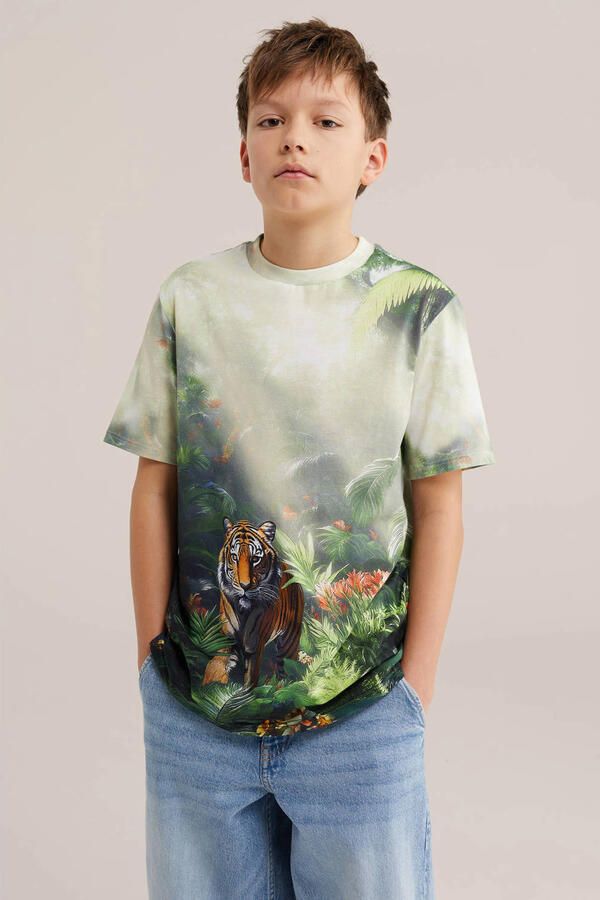WE Fashion T-shirt lichtgroen