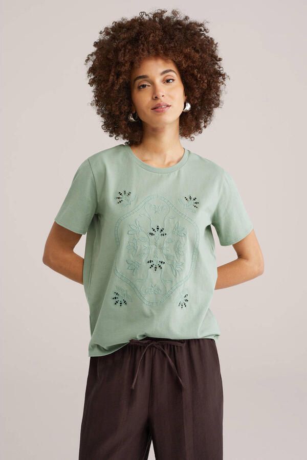 WE Fashion T-shirt lichtgroen