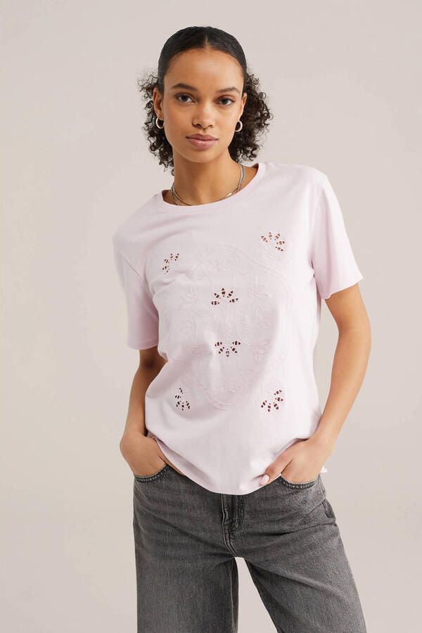 WE Fashion T-shirt lichtroze