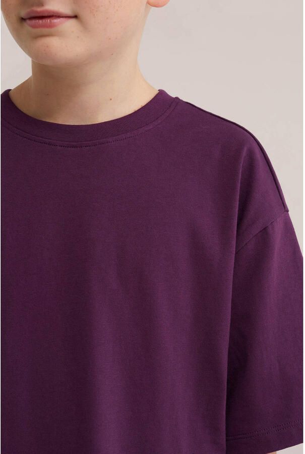 WE Fashion T-shirt met backprint aubergine - Foto 2