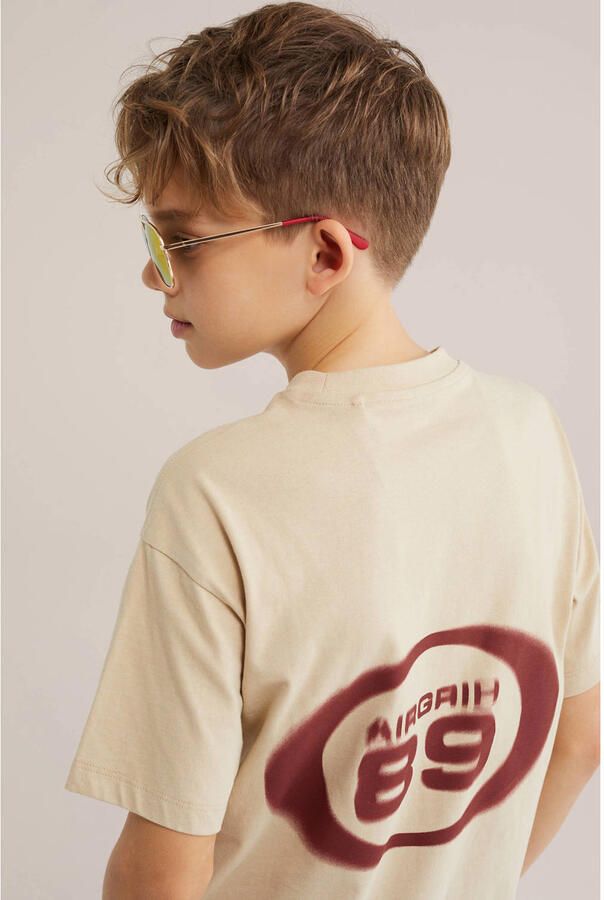 WE Fashion T-shirt met backprint beige - Foto 3