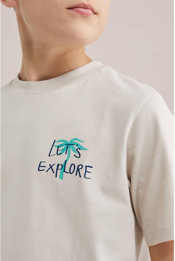 WE Fashion T-shirt met backprint beige - Foto 2