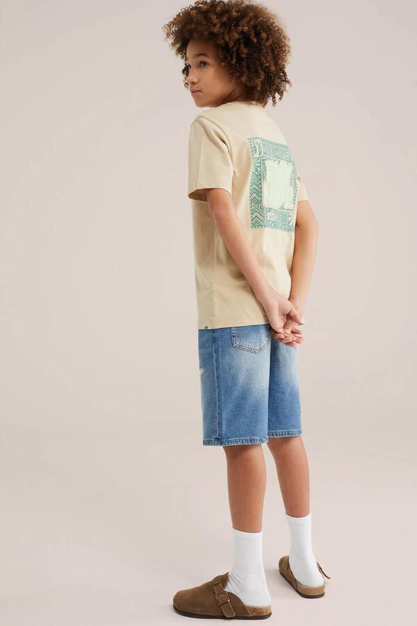 WE Fashion T-shirt met backprint beige - Foto 2
