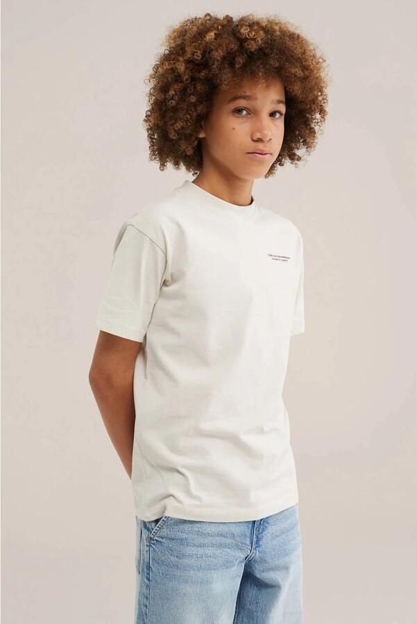 WE Fashion T-shirt met backprint beige