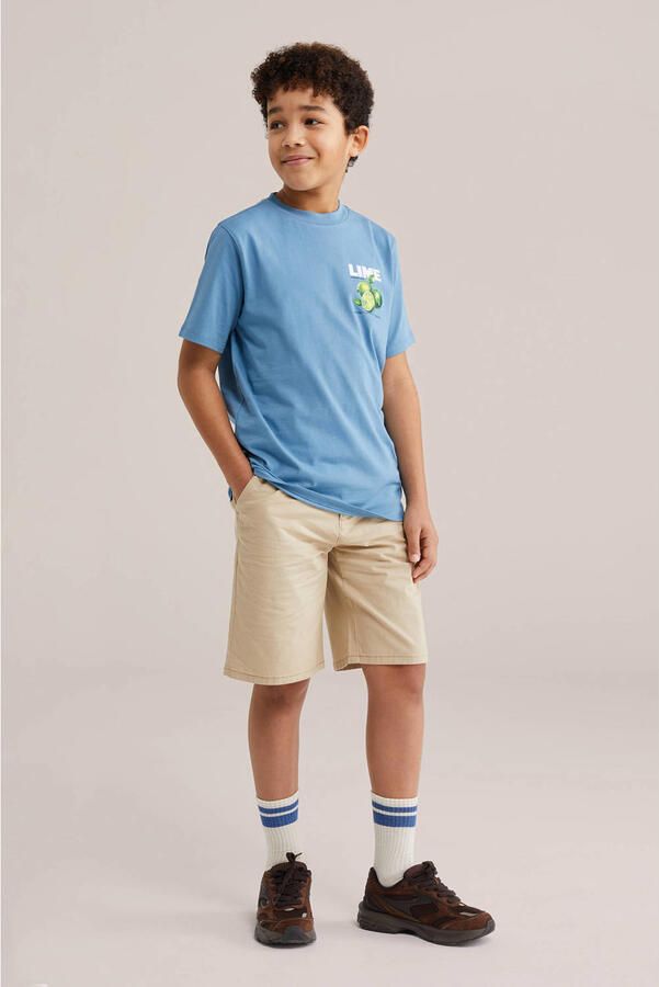 WE Fashion T-shirt met backprint blauw - Foto 3