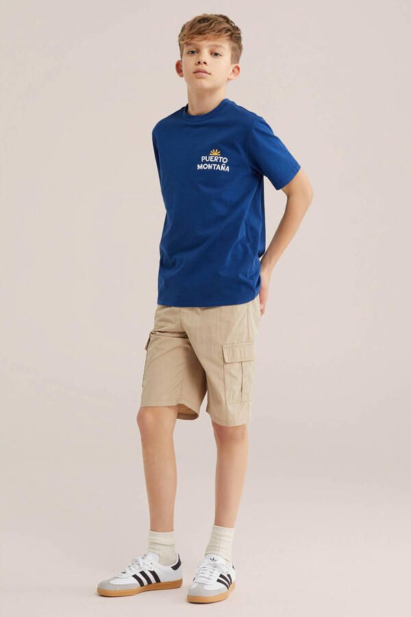 WE Fashion T-shirt met backprint donkerblauw - Foto 3