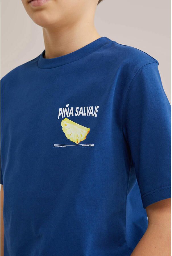 WE Fashion T-shirt met backprint donkerblauw - Foto 3
