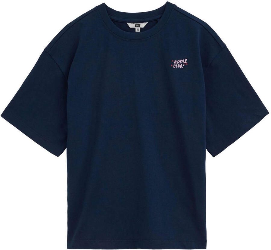 WE Fashion T-shirt met backprint donkerblauw