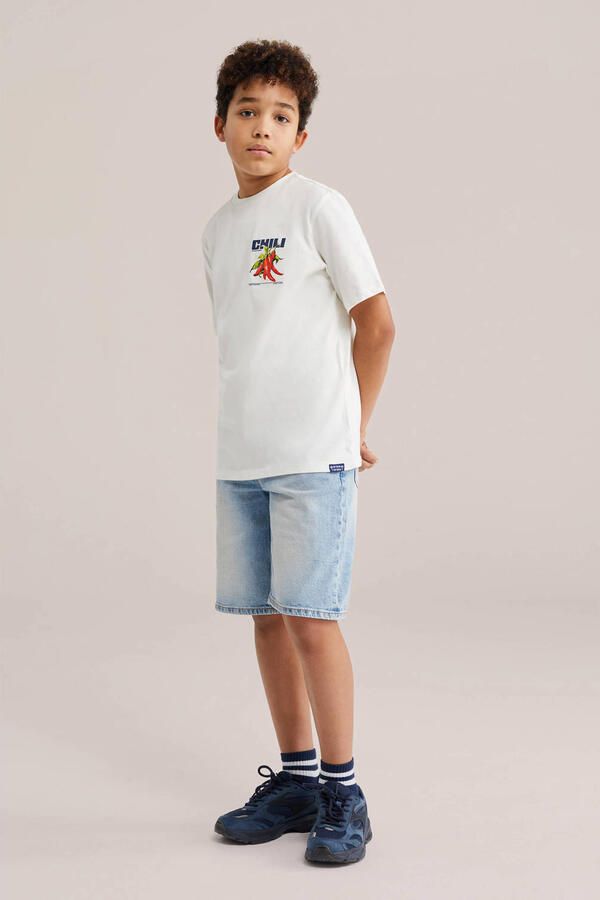 WE Fashion T-shirt met backprint ecru - Foto 3