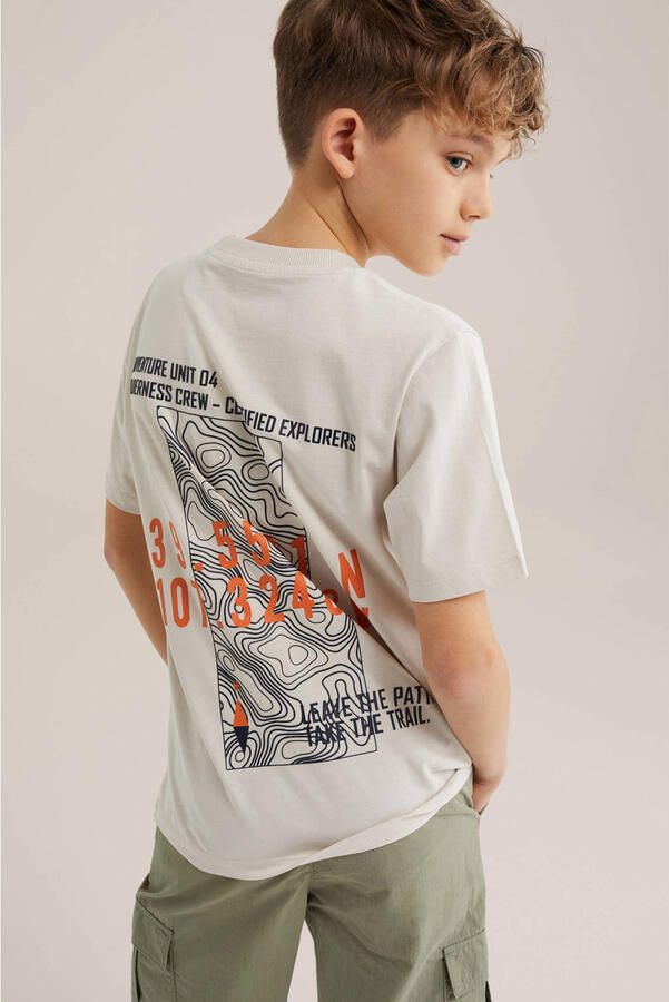 WE Fashion T-shirt met backprint ecru - Foto 2
