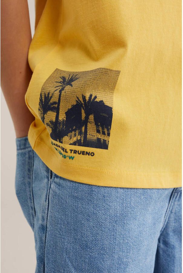 WE Fashion T-shirt met backprint geel - Foto 2