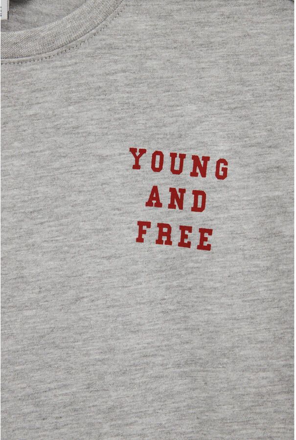 WE Fashion T-shirt met backprint grijs melange - Foto 2