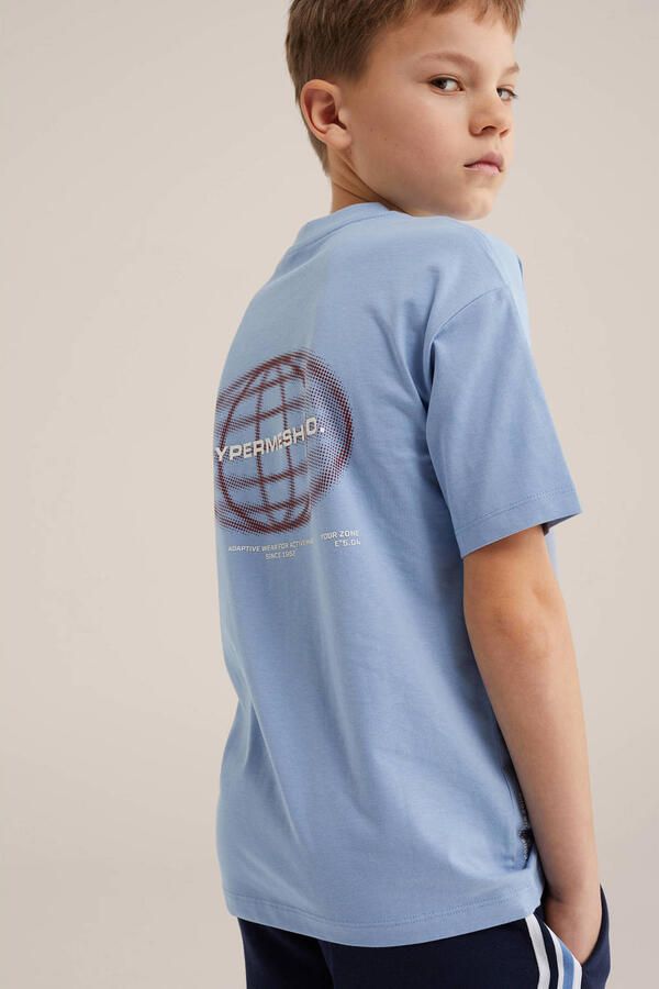 WE Fashion T-shirt met backprint lichtblauw - Foto 2