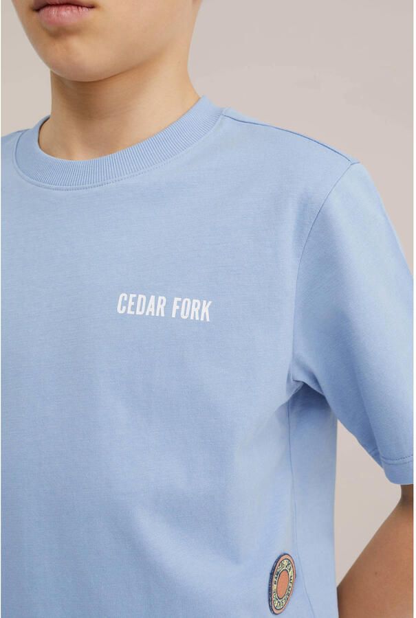 WE Fashion T-shirt met backprint lichtblauw - Foto 2