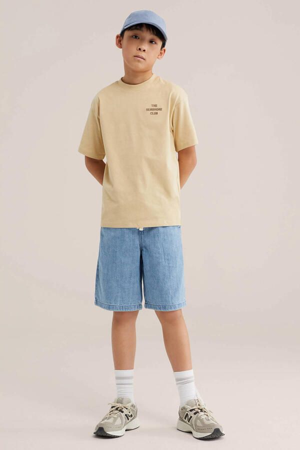 WE Fashion T-shirt met backprint lichtgeel - Foto 2