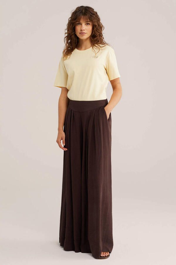 WE Fashion T-shirt met backprint lichtgeel - Foto 3