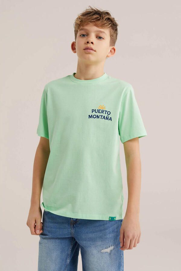 WE Fashion T-shirt met backprint lichtgroen